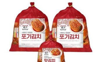 놓치면 후회할 중부식 포기김치 11kg  포기김치(중부식 900g 베스트5